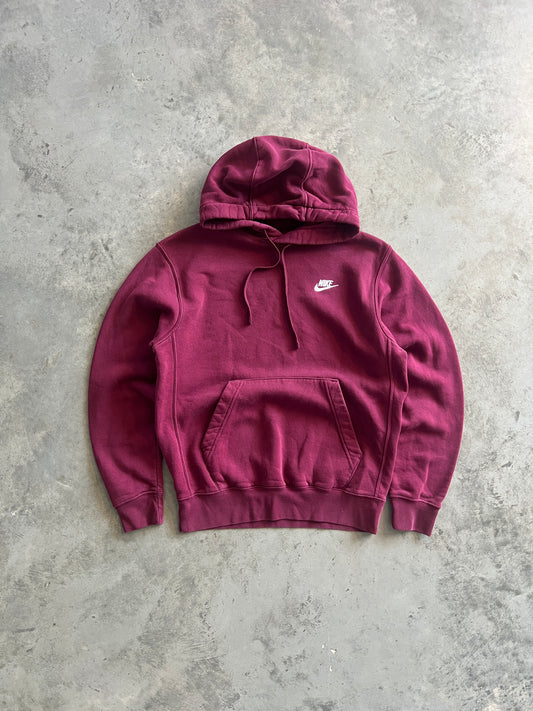 Vintage Cherry Red Nike Spellout Hoodie - XS