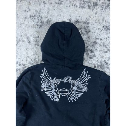 Black Harley Davidson Zip Hoodie - S