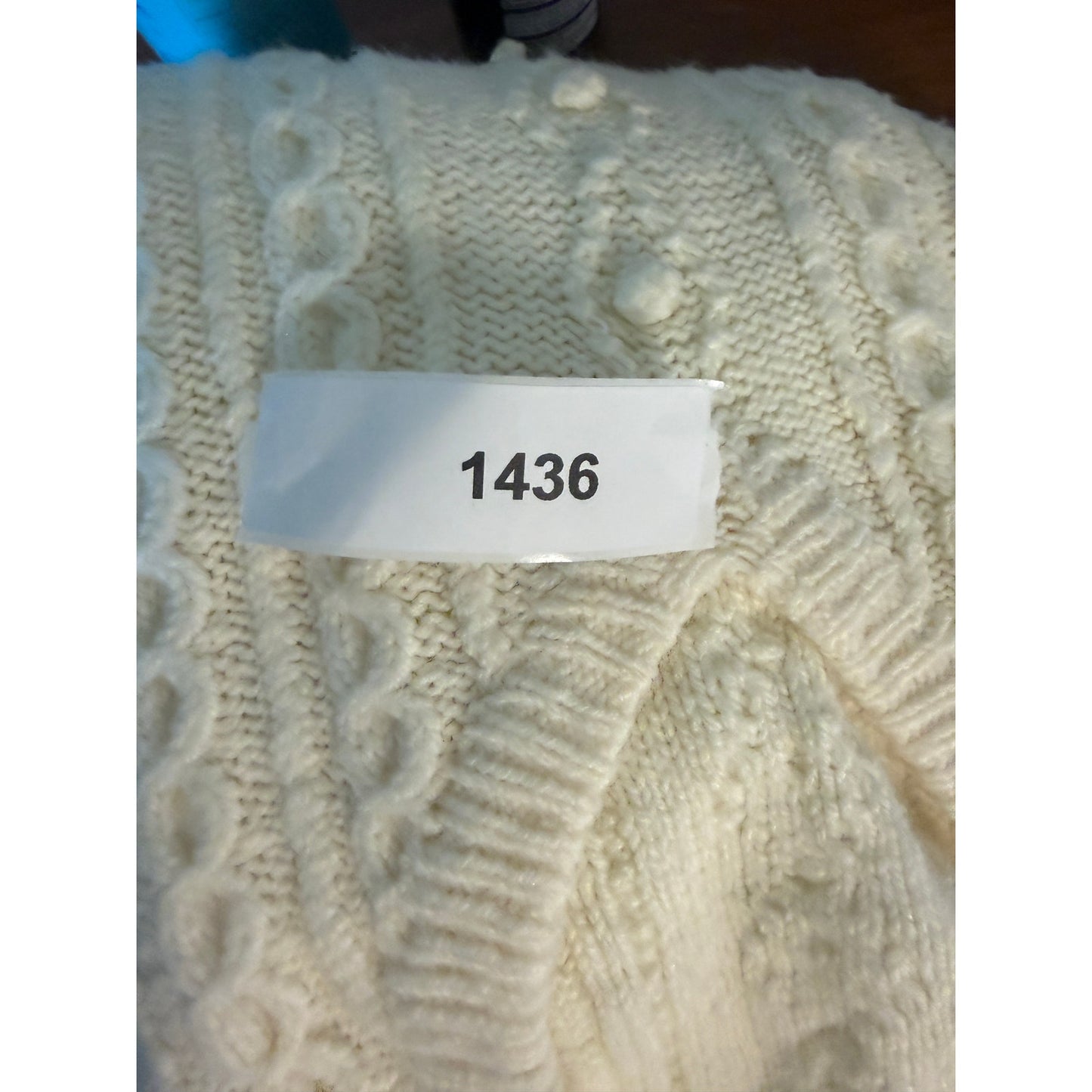 Vintage Cable Knit Chunky Sweater Womens - S