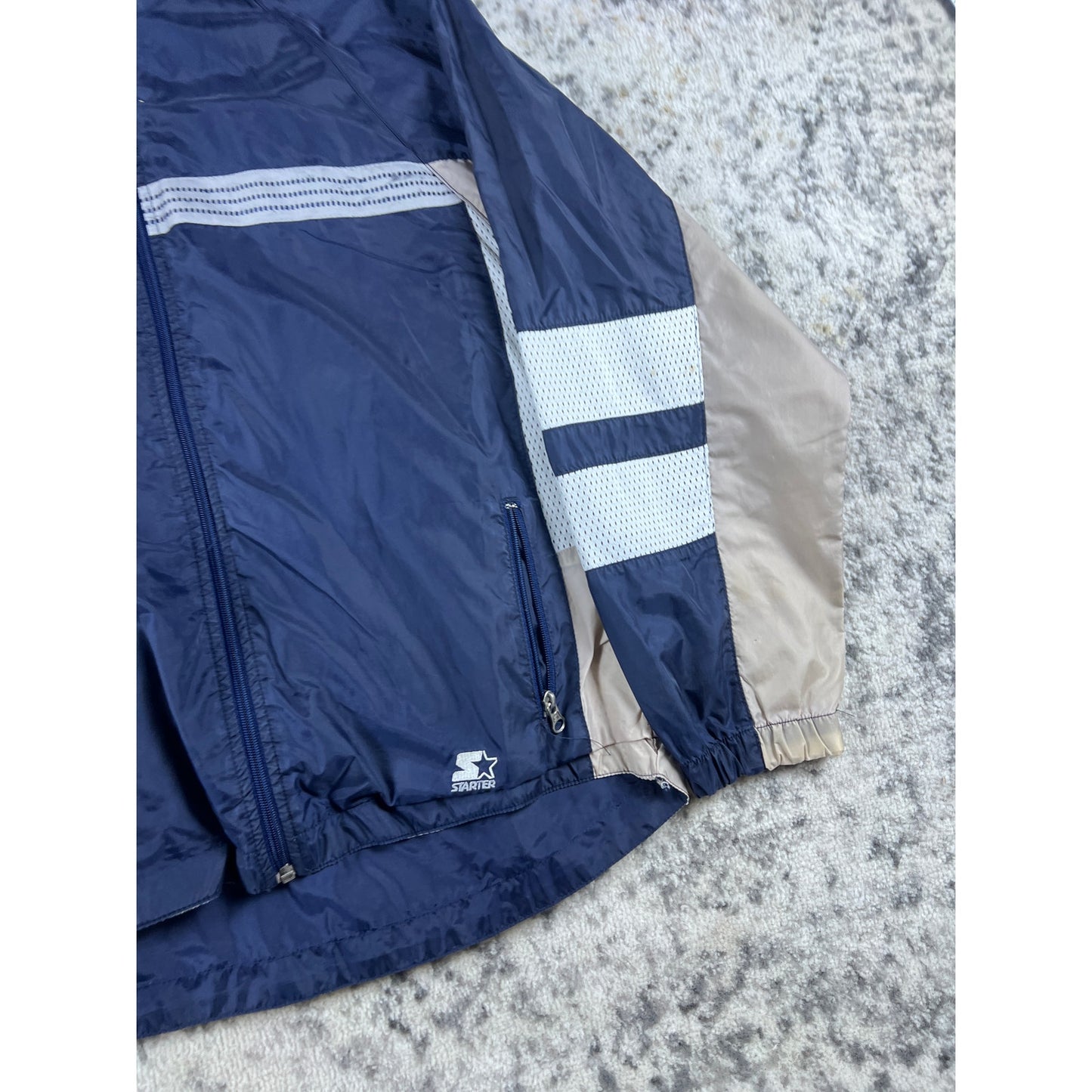 Blue Starter Full Zip Windbreaker Jacket - YL