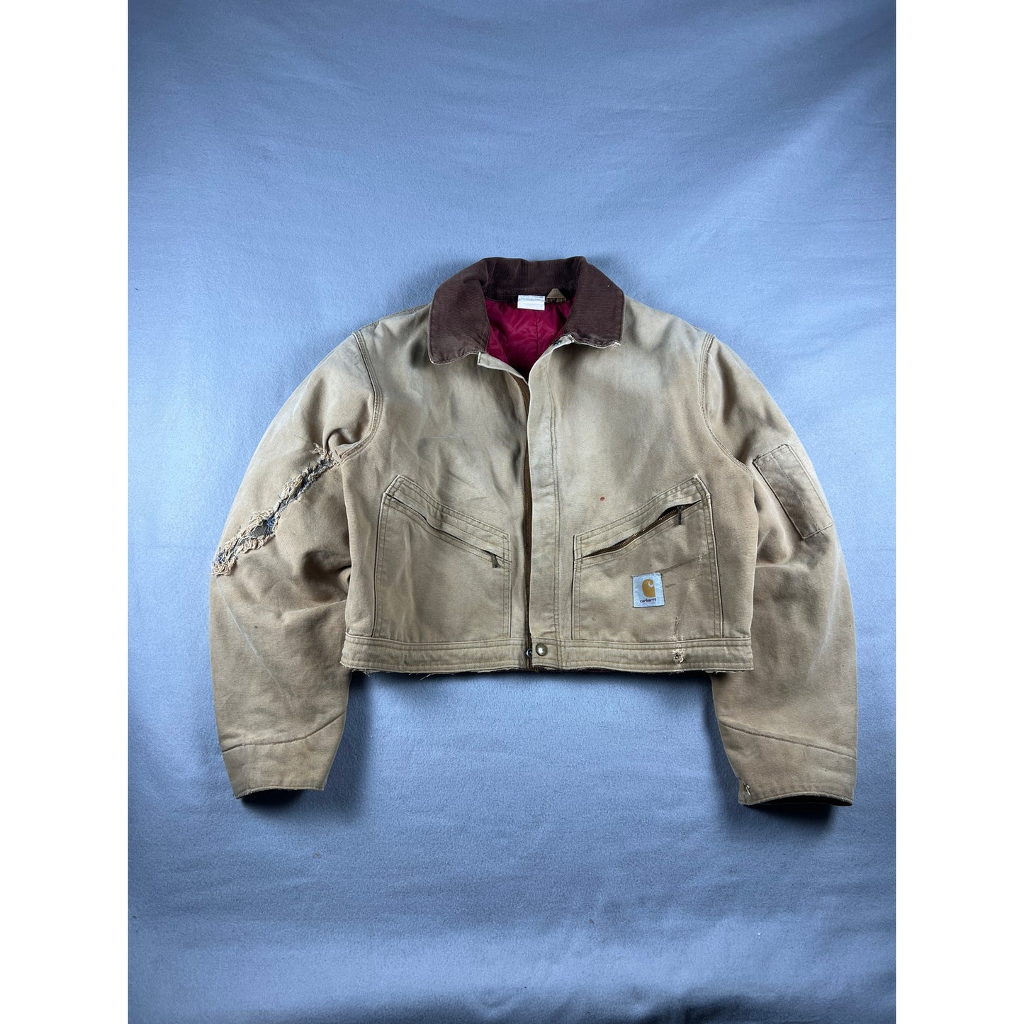 Vintage Carmel Tan Cropped Carhartt Jacket - XL