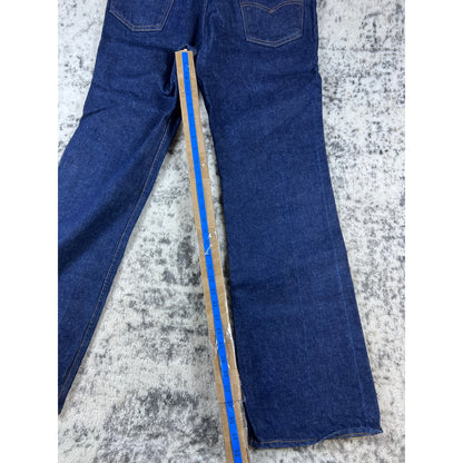 Vintage 1981 Levi's 517 Boot Cut Bell Bottom Jeans 36x34 Made USA Dark Wash Orange Tab