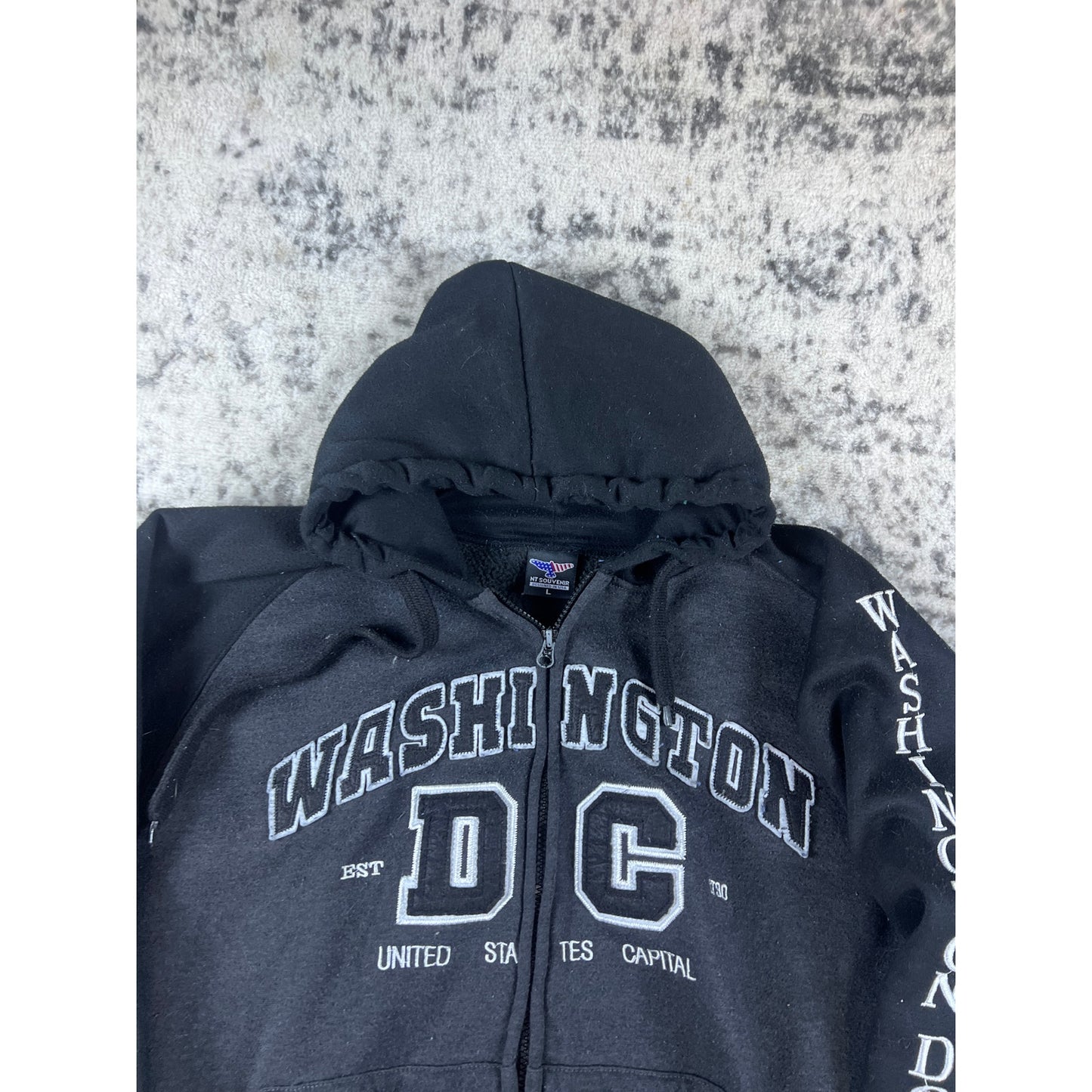 Washington DC Spellout Hoodie - L