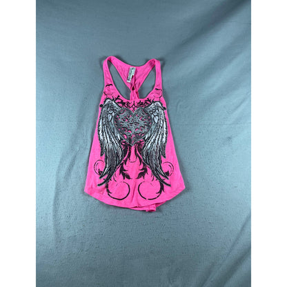 Y2K Grunge Angel Wings Ransom Tank Top - M
