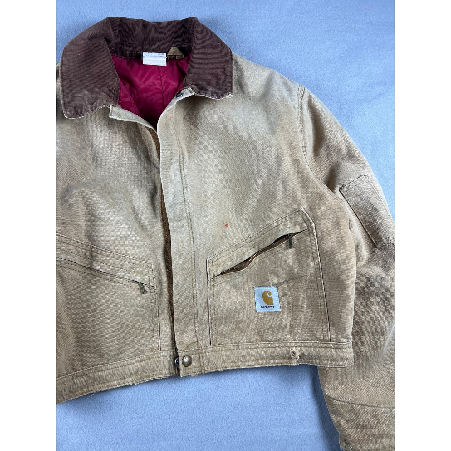 Vintage Carmel Tan Cropped Carhartt Jacket - XL