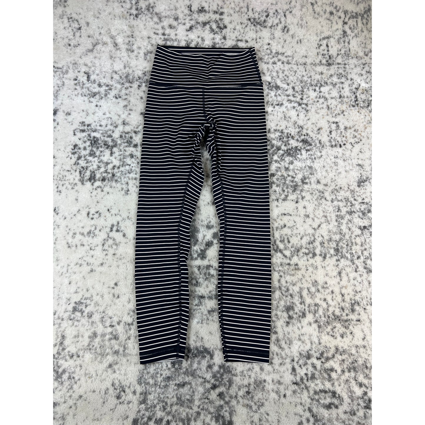 Lululemon Pants Womens Black White Striped High Rise - 6