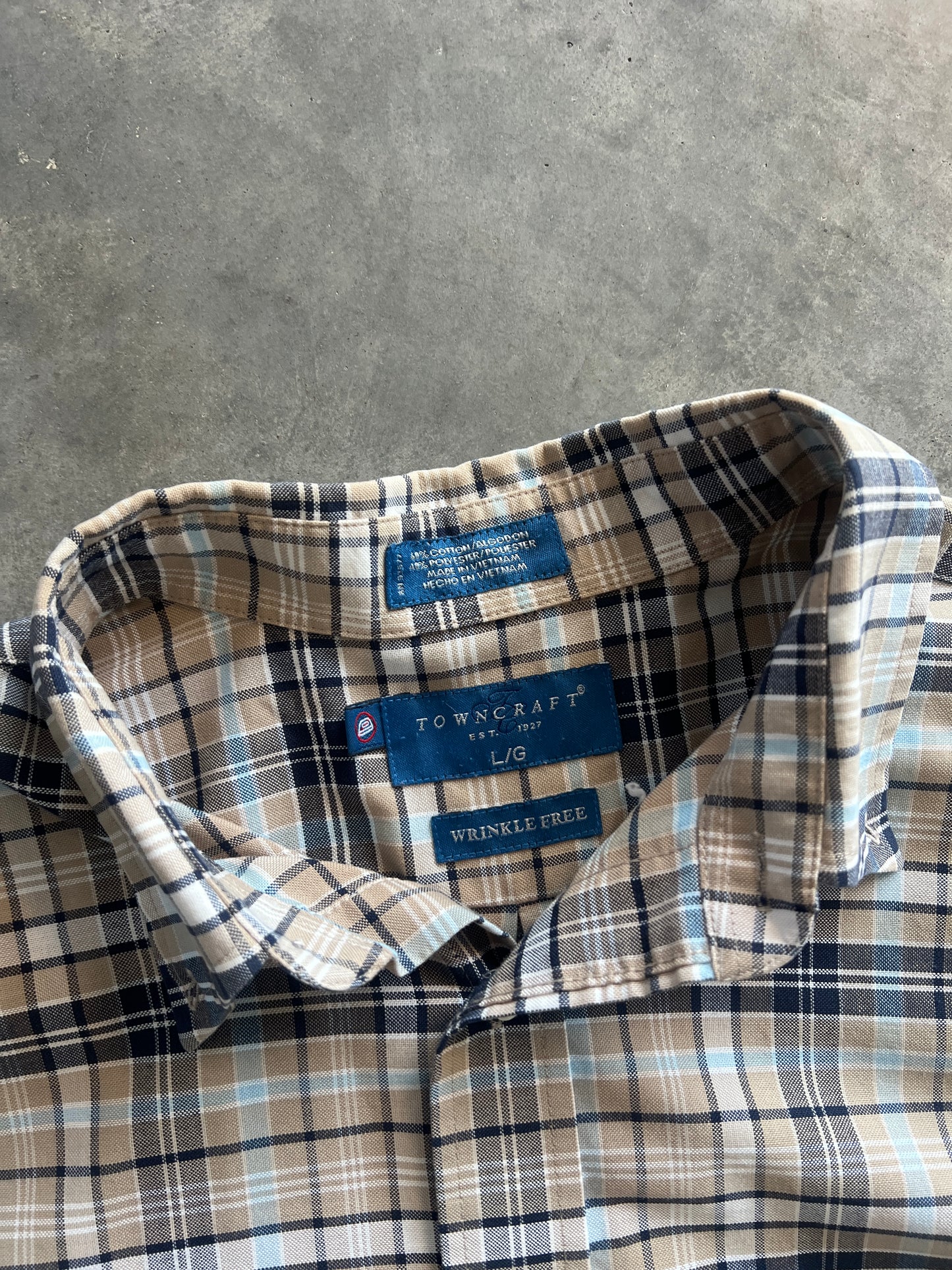Vintage Tan Towncraft Button Down Shirt - L