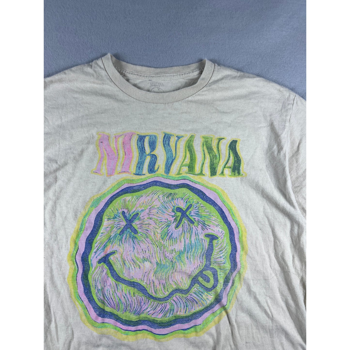 Nirvana Smiley Face T-Shirt - L