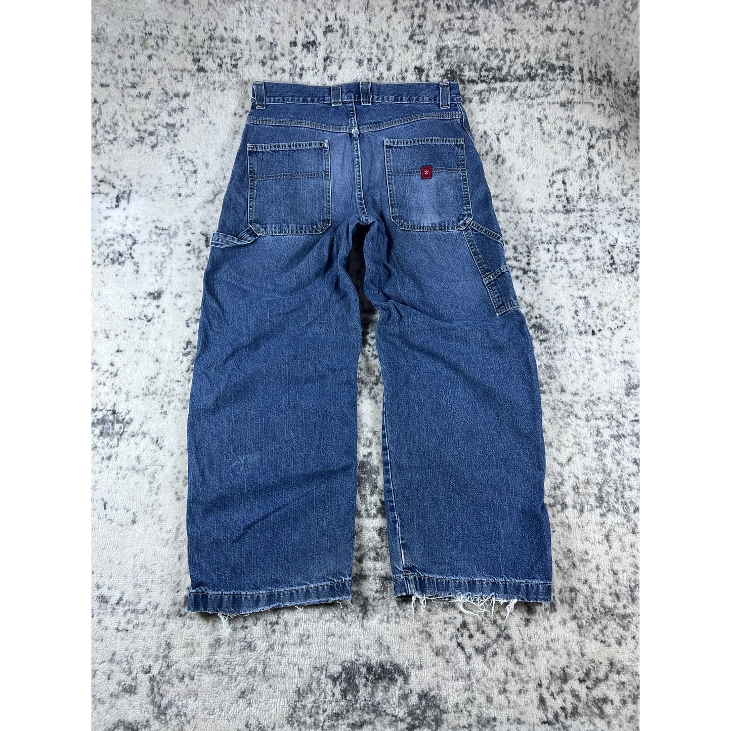 Vintage Arizona Carpenter Jeans Mens 32x27 Blue Baggy Skate Denim Workwear Y2K