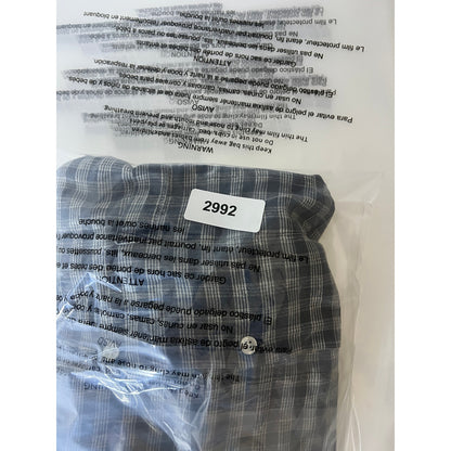 Utility Linen Blend Check Shirt - XL