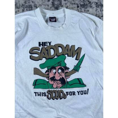 Vintage Saddam Hussein This Scuds For You T Shirt - XL