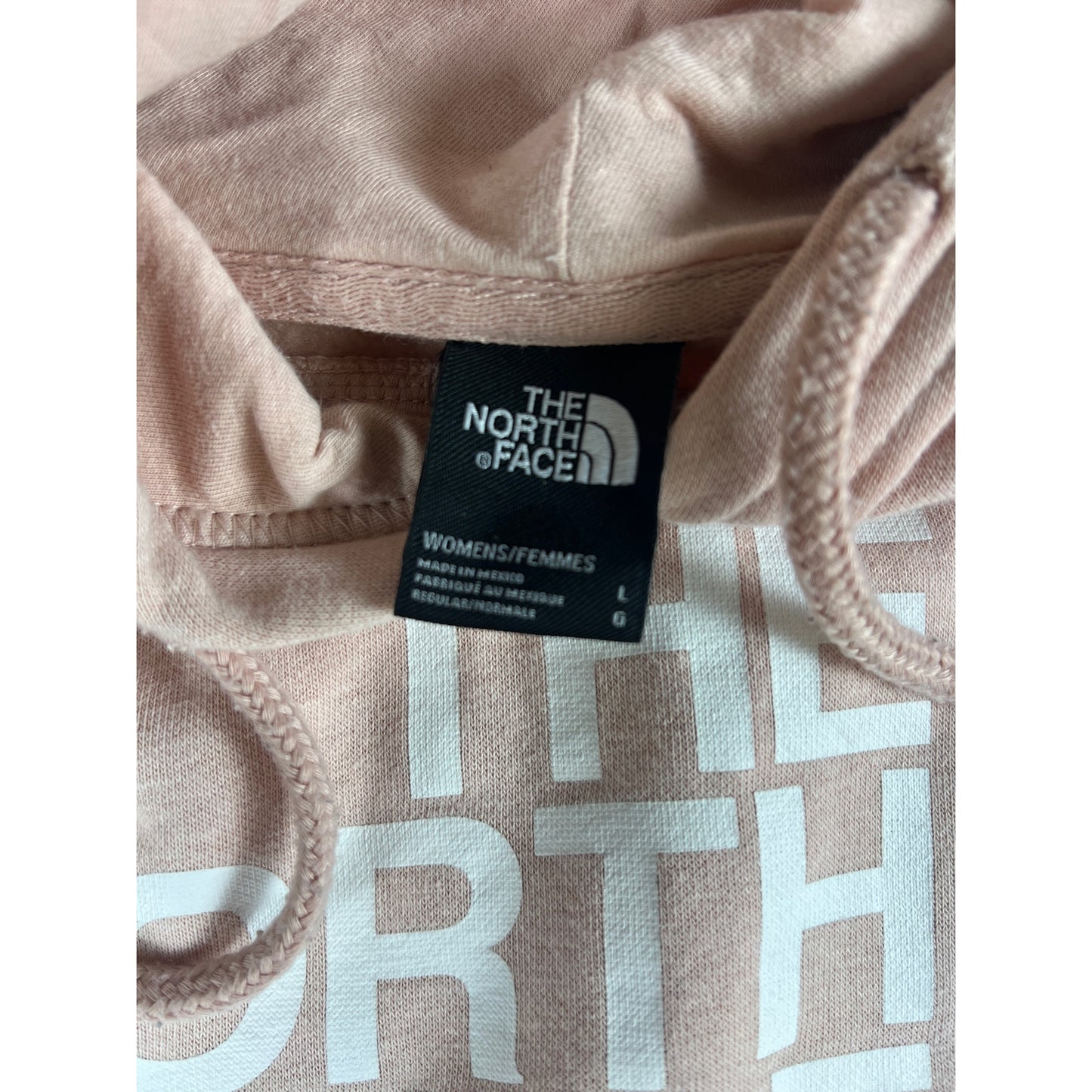 The North Face Spellout Hoodie Sweatshirt Womens - L