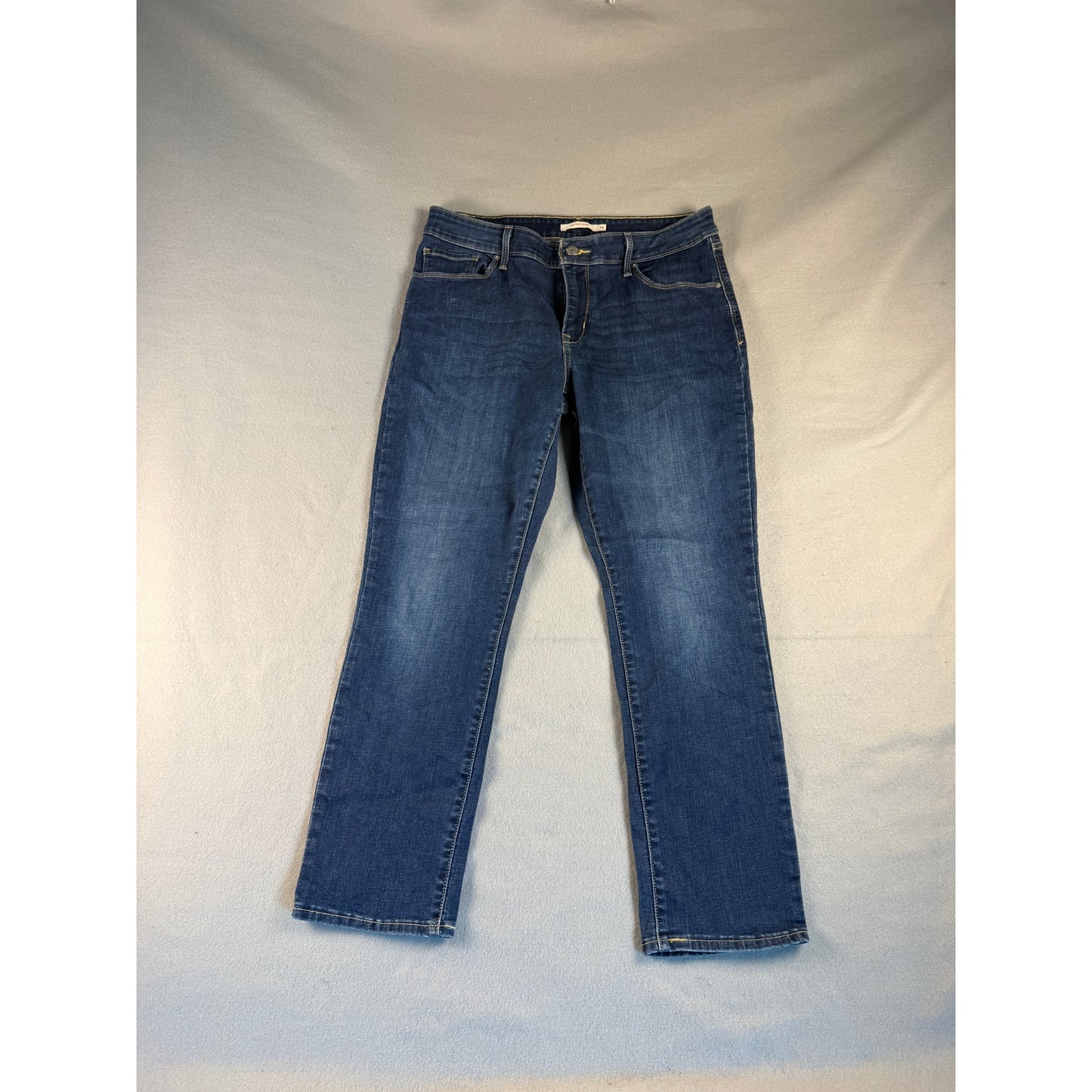 Levi's Mid Rise Skinny Cropped Jeans - 14