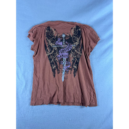 Harley Davidson Dagger Angel Wings Top Womens - XL