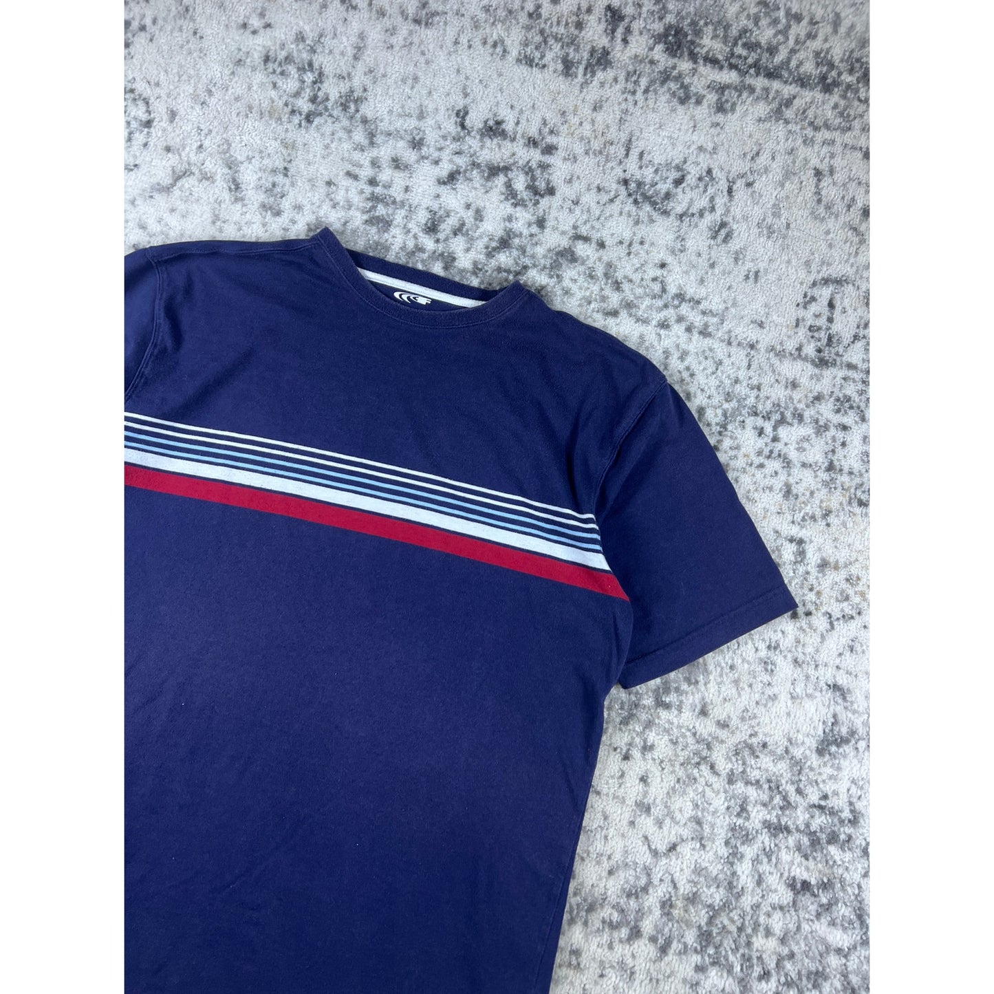 Vintage Navy Blue Stripped Shirt - XL