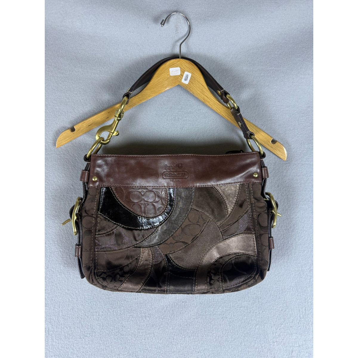 Vintage COACH Zoe Mosaic Patchwork Leather Hobo Shoulder Bag
