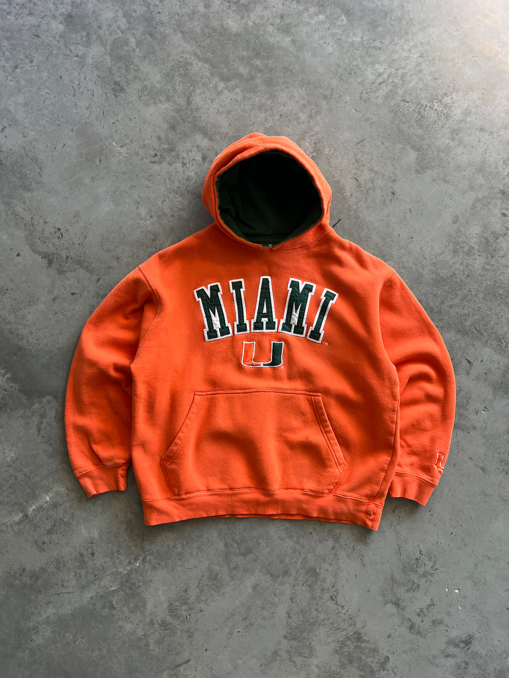 Vintage Orange Miami Hurricanes Hoodie - L