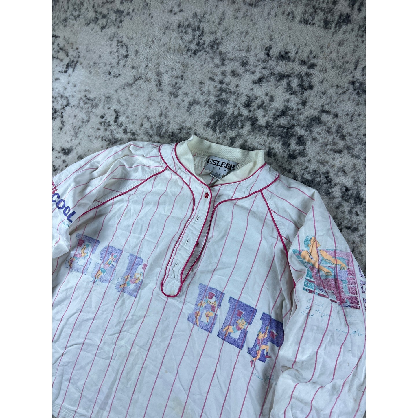 Vintage ESLEEP Baseball Sleep Shirt - L