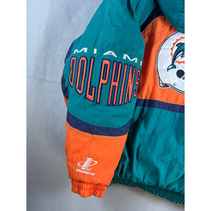 Vintage 90s Miami Dolphins Puffer Jacket - M