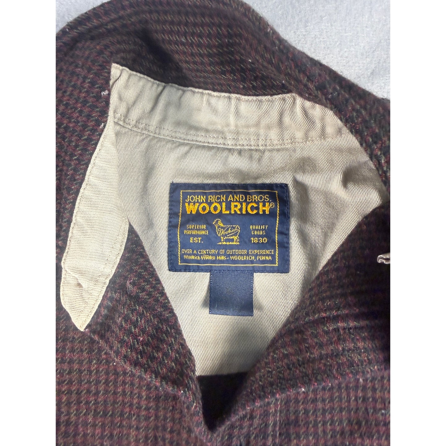 Woolrich Flannel Houndstooth Shirt - XL