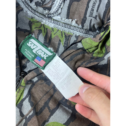 Vintage SafTbak Trebark Camo Hunting Hoodie -M