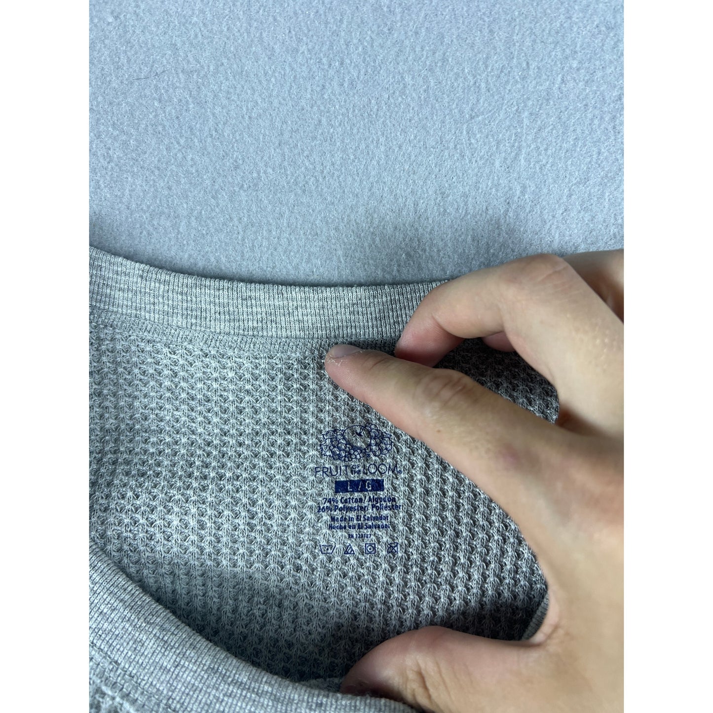 Fruit of the Loom Thermal Waffle Knit Shirt - L