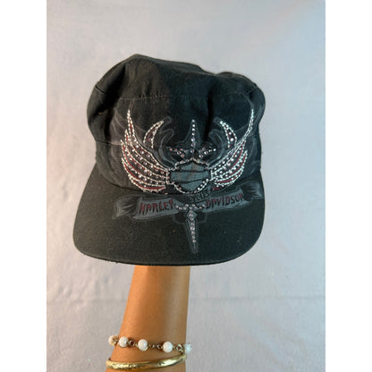 Harley Davidson Rhinestone Hat Womens - OS