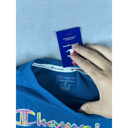 Champion Rainbow Logo T-Shirt Womens - XL