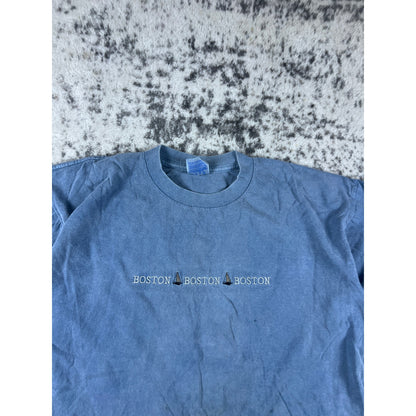 Vintage Boston Sailboat T-Shirt Mens - L