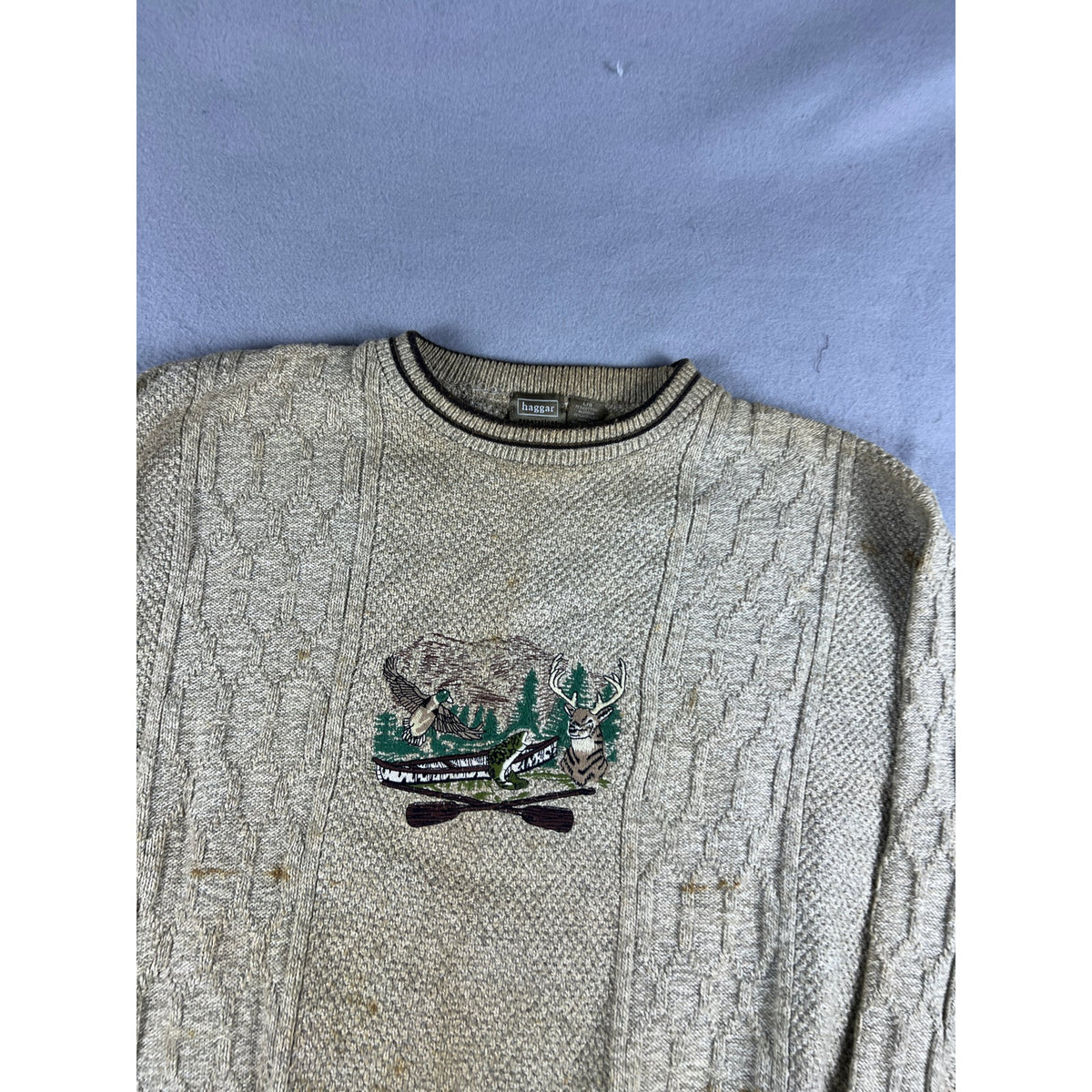 Vintage Haggar Wildlife Hunting Sweater - L