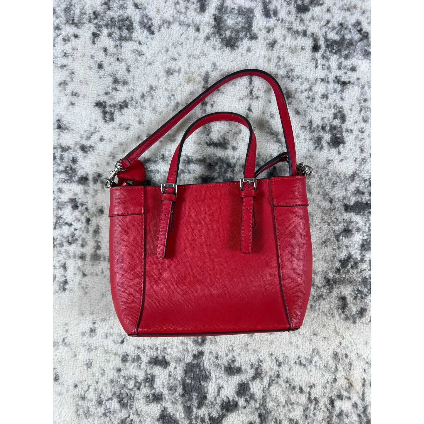 Vintage Red GUESS Tote Bag With Sliver Charms
