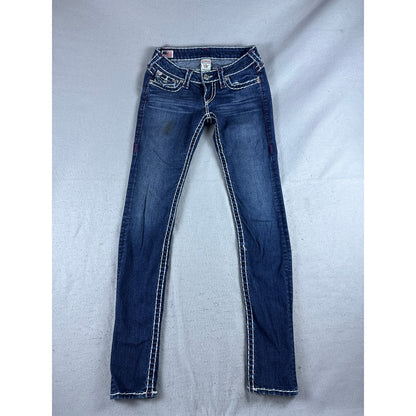 True Religion Julie Super T Super Skinny Low Rise Jeans - 26