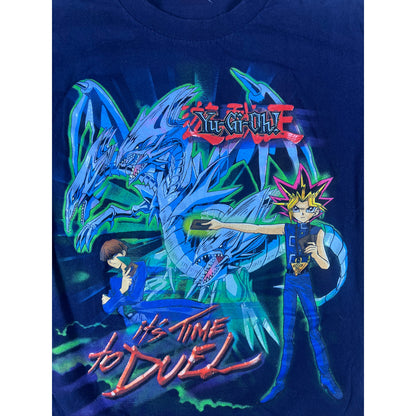 Vintage Yu-Gi-Oh It's Time To Duel T-Shirt Youth - L