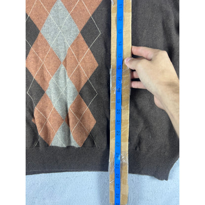 Consensus Argyle Diamond Sweater - XL