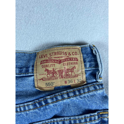 Vintage Levi's 550 Relaxed Fit Straight Denim Jeans - 36x30