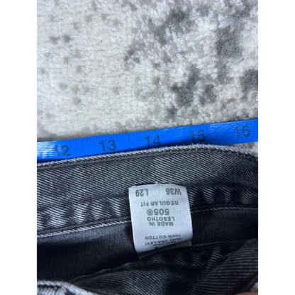Vintage Levi's 505 Faded Black Jeans - 36