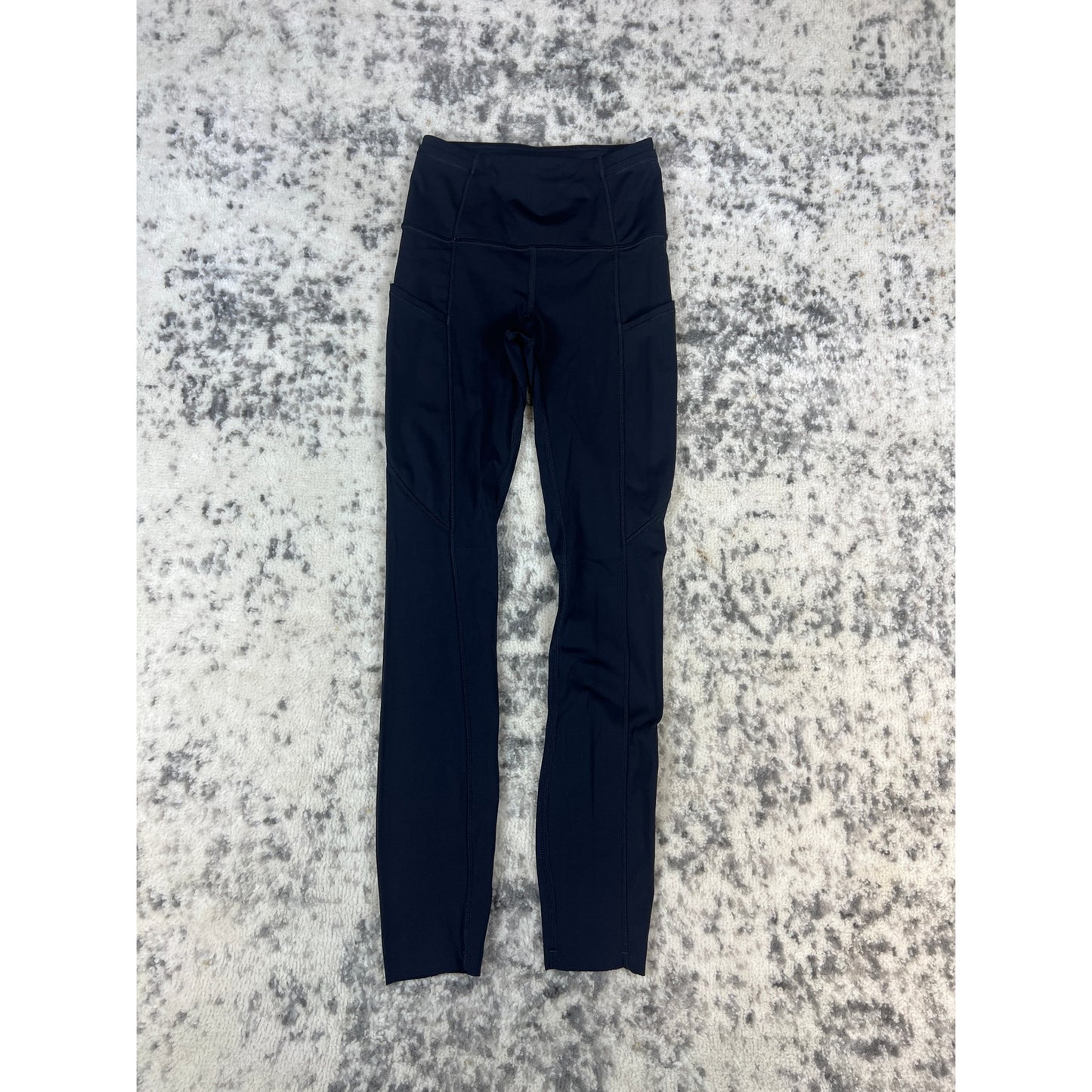 Lululemon Pants Girls 0 Black High Rise Ankle Leggings Pockets Running Athletic