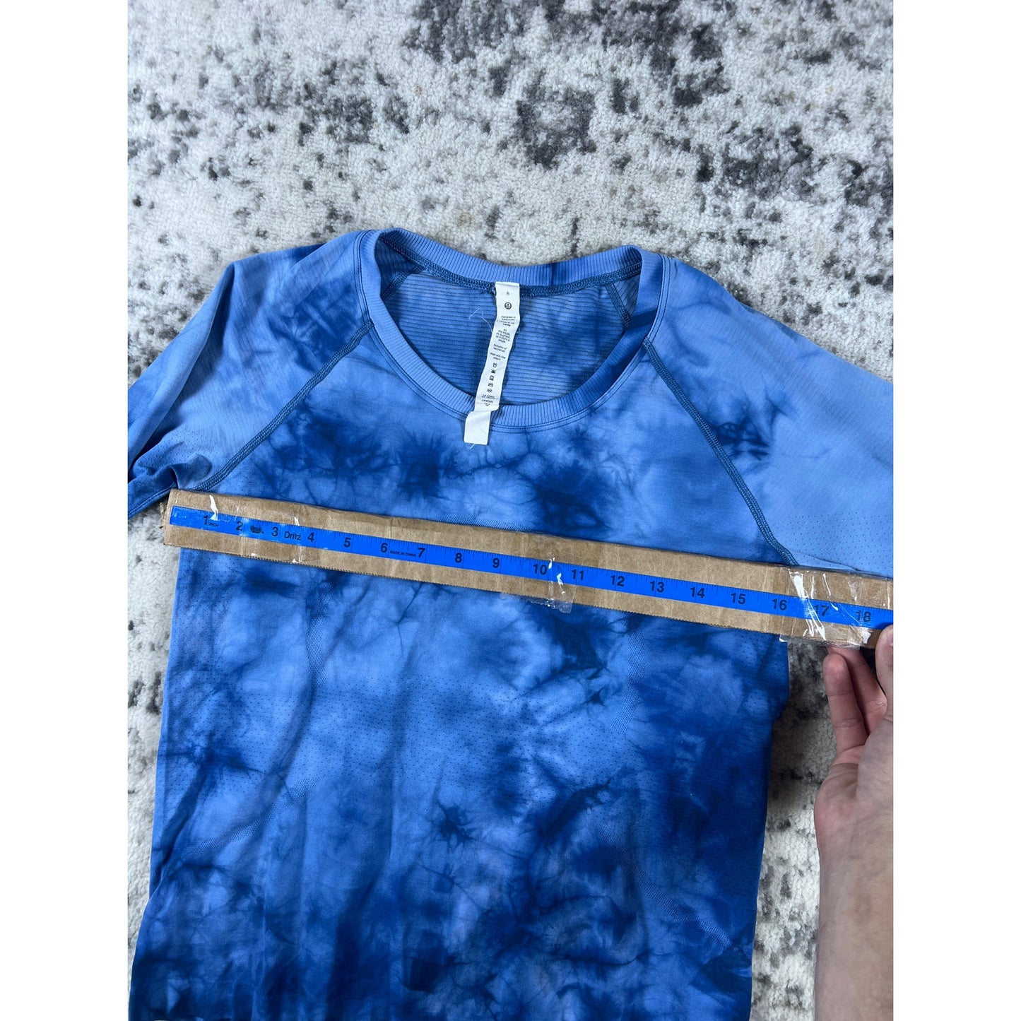 Lululemon Blue Swiftly Tech Marbel Top - 8