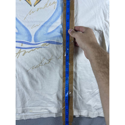 Vintage 90s Blue Swans T-Shirt - XL