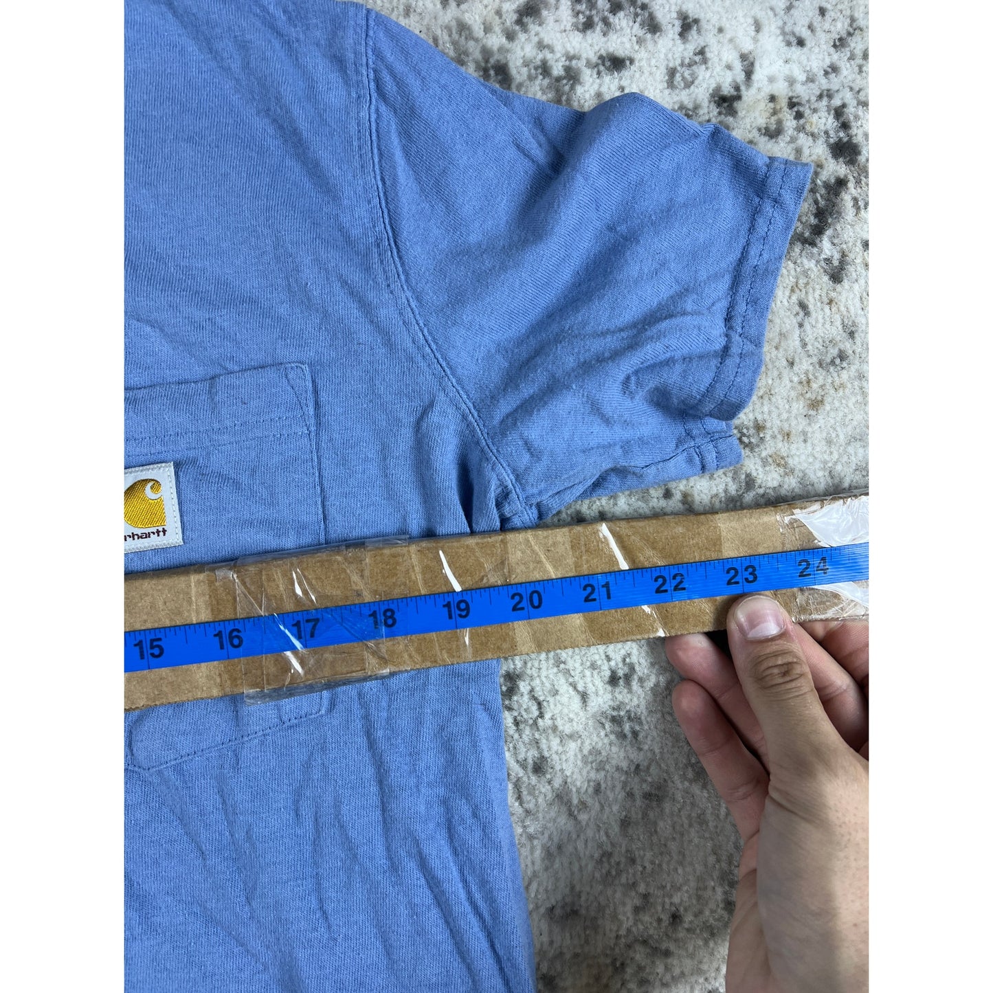 Vintage Light Blue Carhartt Pocket T-shirt - M