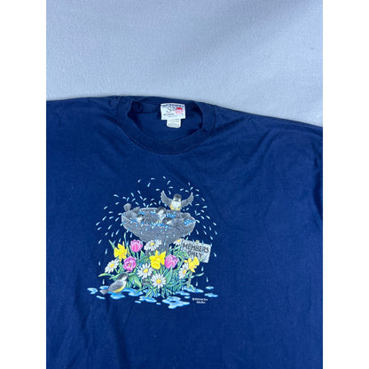 Vintage Morning Sun Birds Bath T-Shirt Womens - 3XL