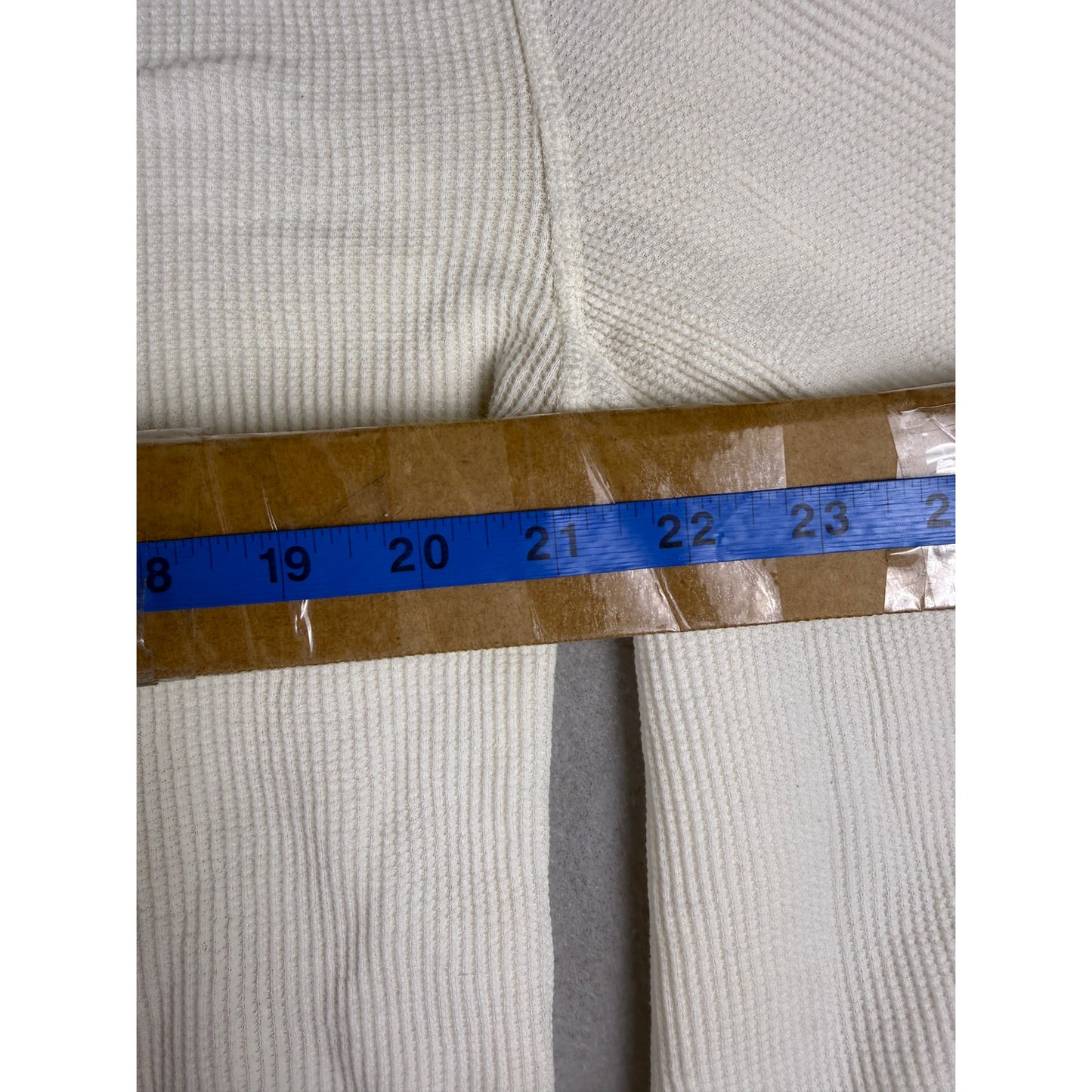 Hanes Beefy Tee Mens 2XL White Thermal Waffle Knit Long Sleeve Shirt Base Layer