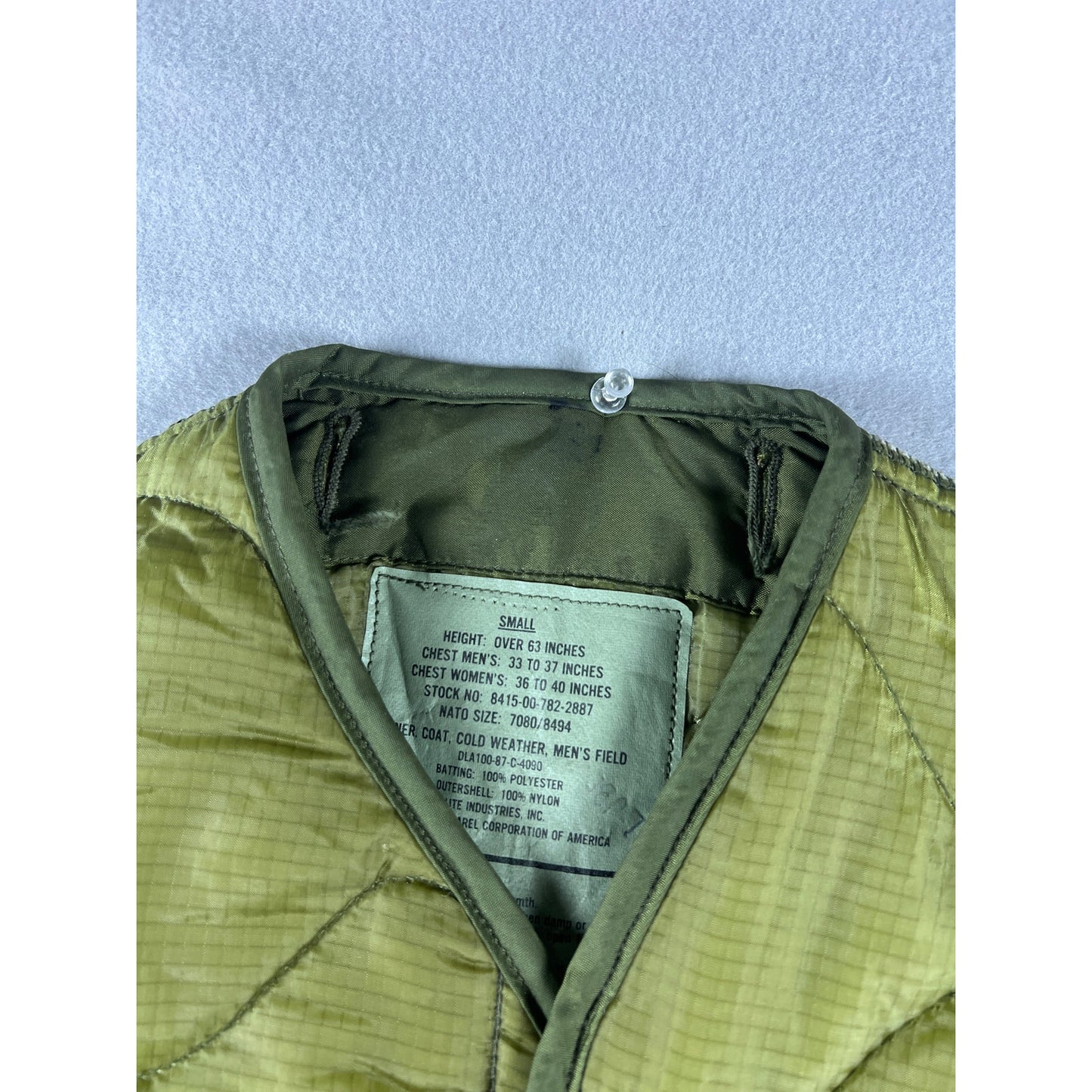 Vintage US Military M-65 Field Jacket Quilted Liner Unisex - S