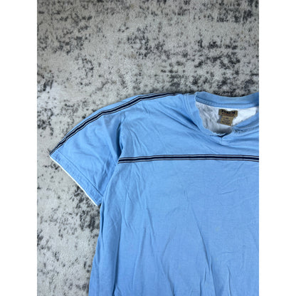 Vintage Stripped Sky Blue T-shirt - XL