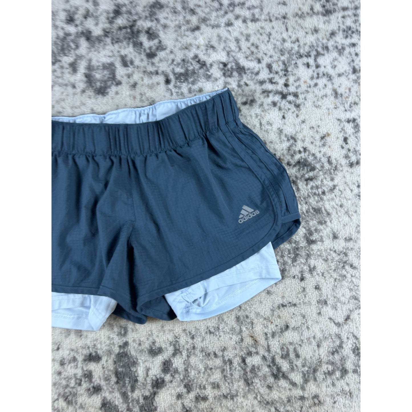 Blue Adidas Lined Running Shorts Womans - S