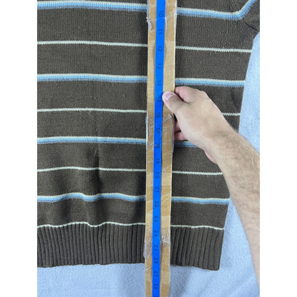 Blue Ink Preppy Striped Sweater - L