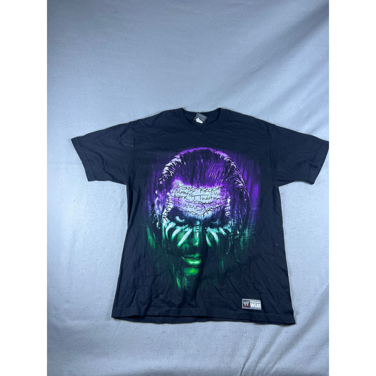 WWE Authentic T-Shirt Mens XL Black Jeff Hardy Immune To Fear Wrestling Graphics