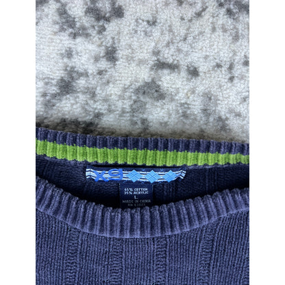 Y2k Navy Extreame Gear Stripped Shirt - L