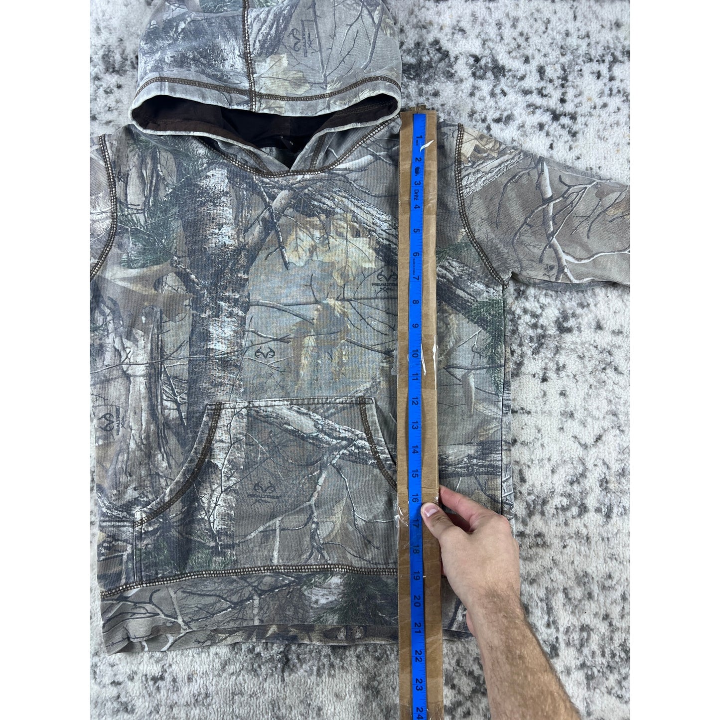 Vintage Ranger Camo Hunting Hoodie - YXL