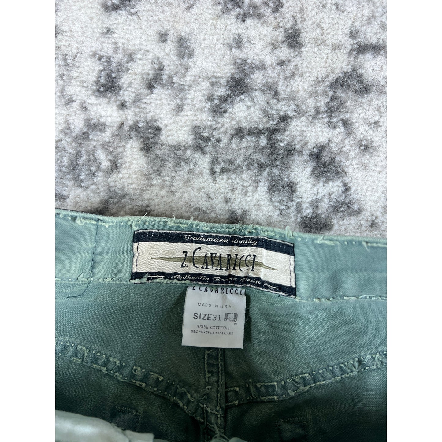 Vintage Z Cavaricci Seafoam Green Denim Shorts - 31